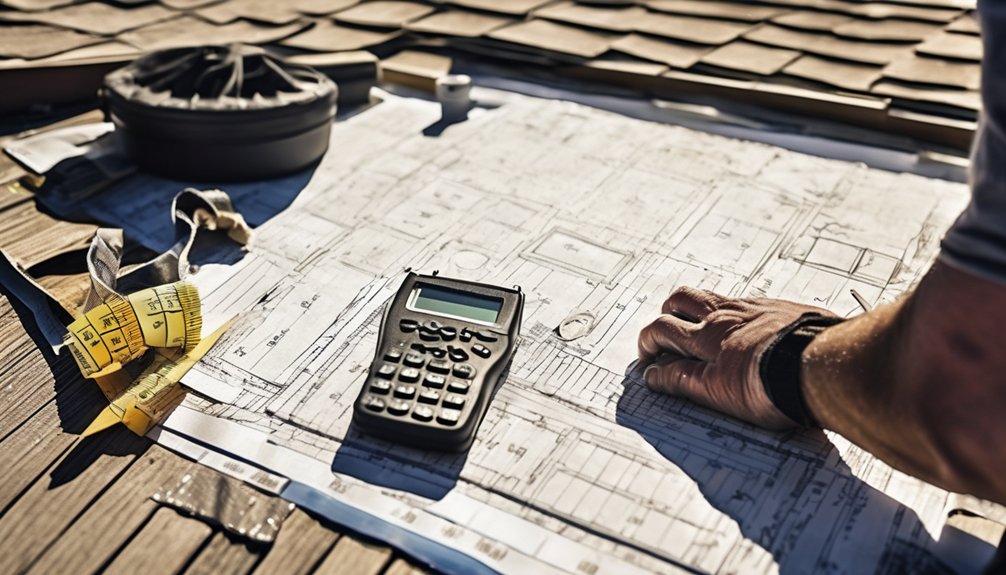 convert roof area to squares