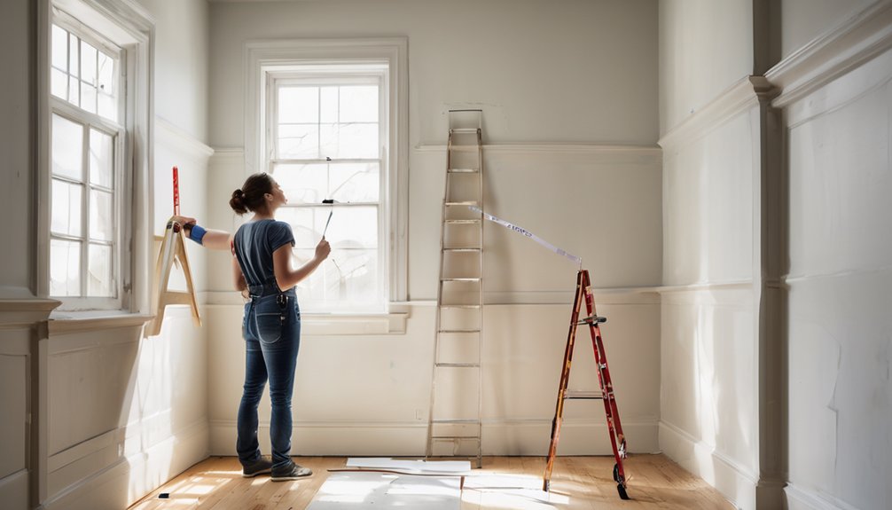 measure walls and ceiling